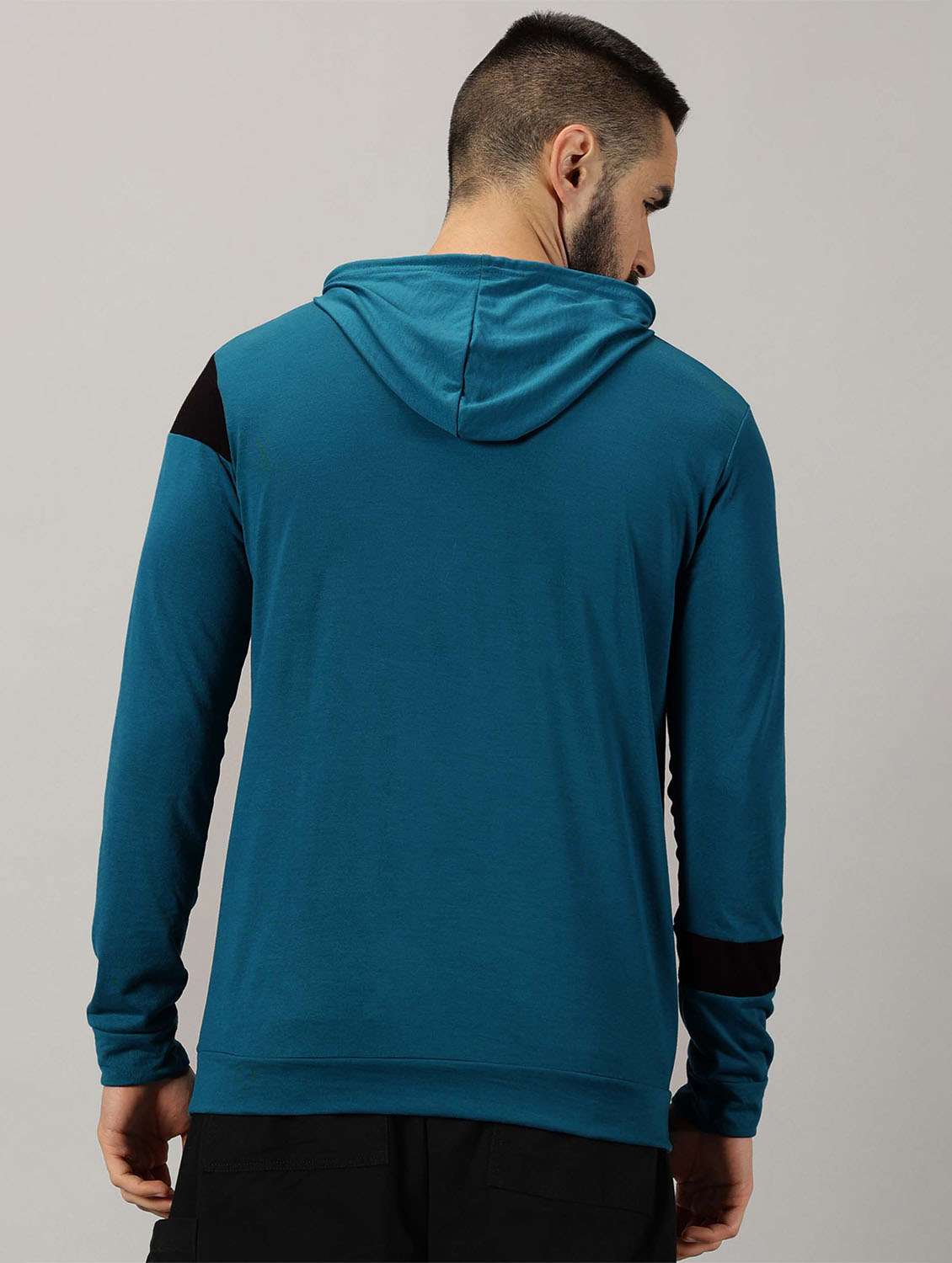 men color block hooded t-shirt - 21281736 -  Standard Image - 2