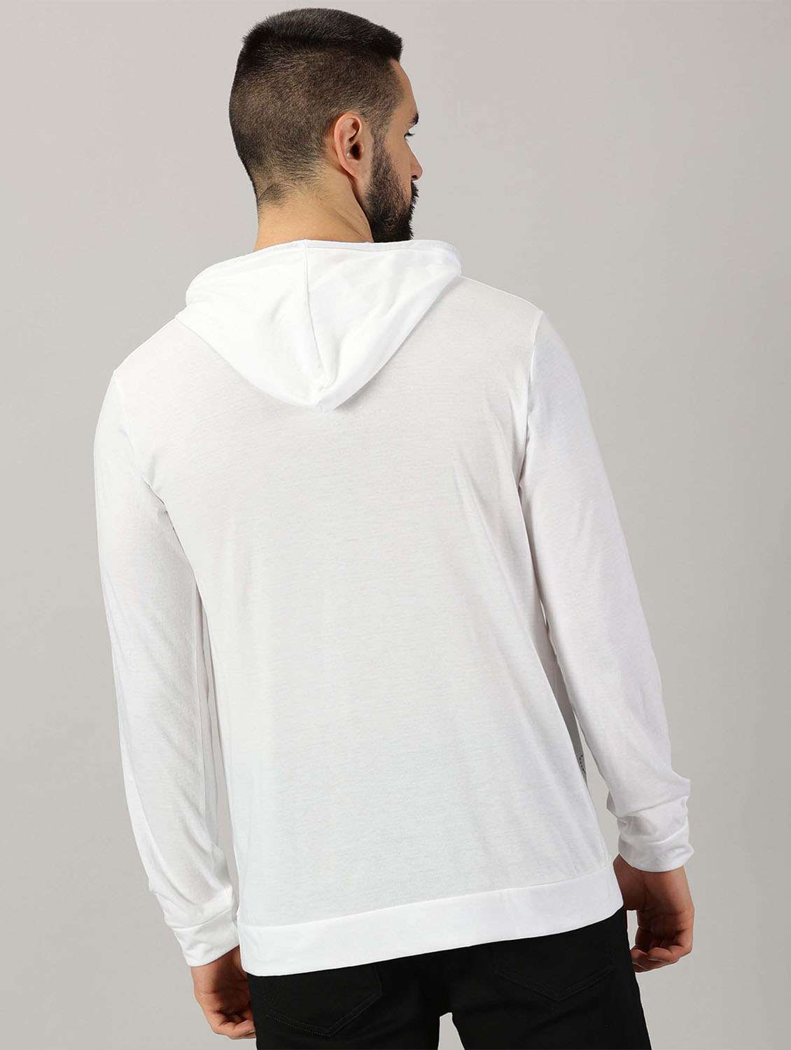 men placement print hooded t-shirt - 21281741 -  Standard Image - 2