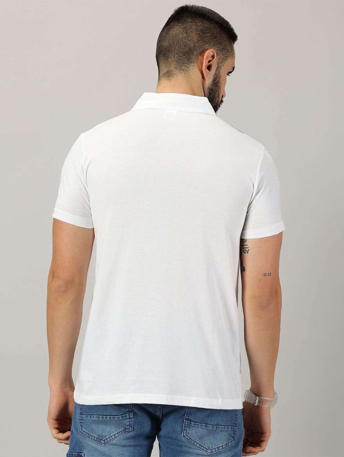men checkered cotton polo t-shirt - 21281756 - Standard Image - 2