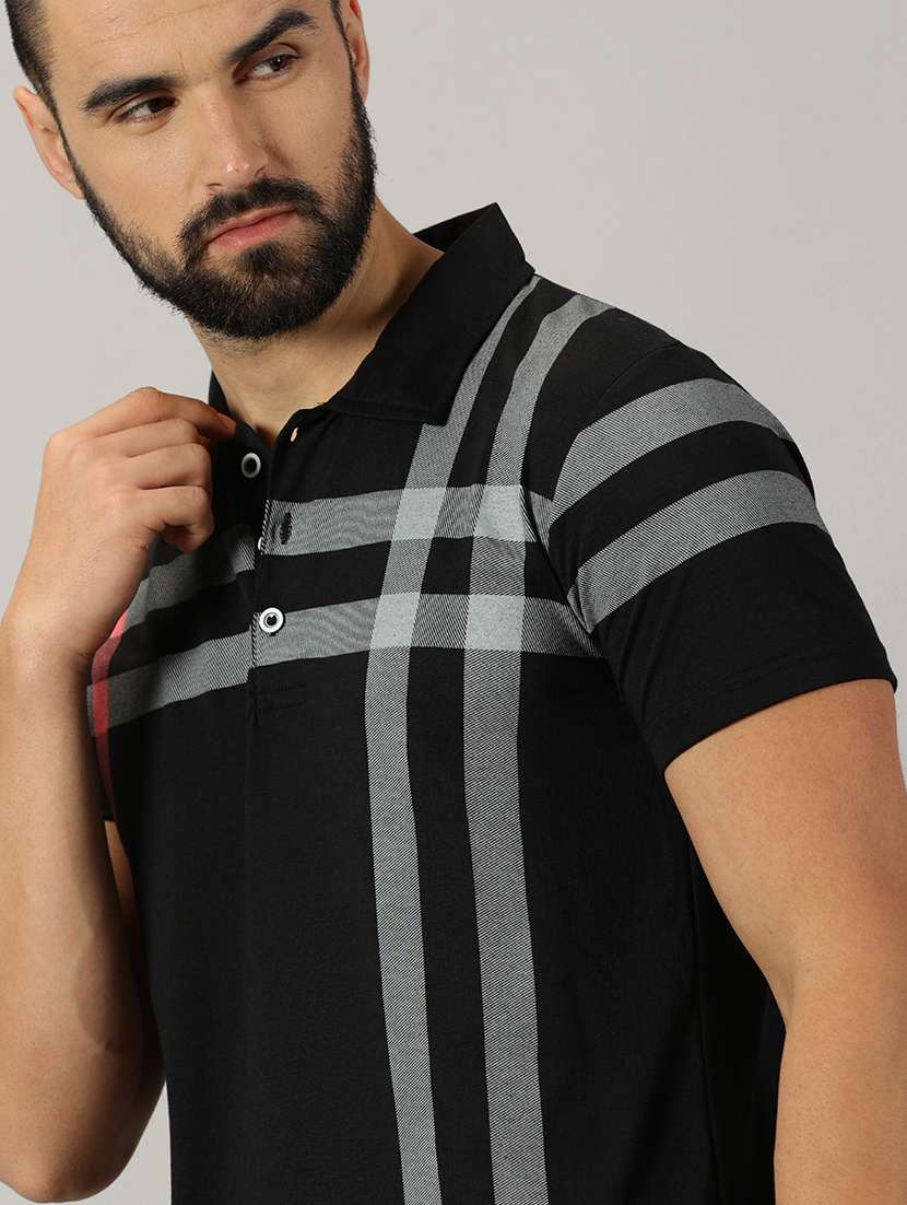 men black regular fit polo t-shirt - 21281777 -  Standard Image - 2
