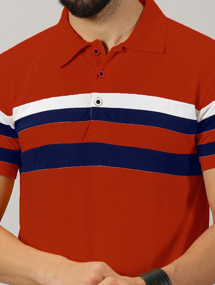 men polo neck striped t-shirt - 21281792 - Standard Image - 2