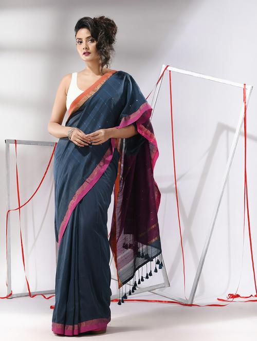 women self design handloom saree with blouse - 21281809 -  Standard Image - 0