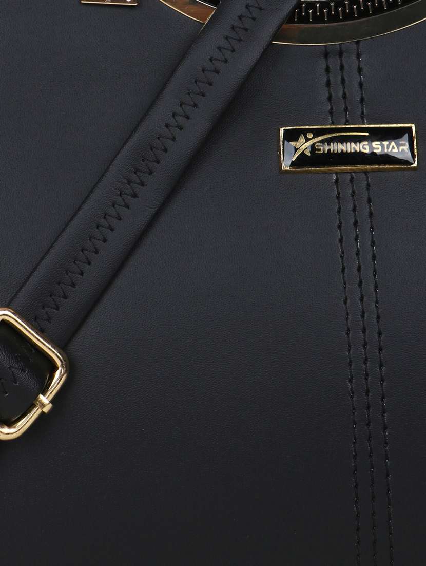 women solid leatherette handbag - 21281964 -  Standard Image - 2