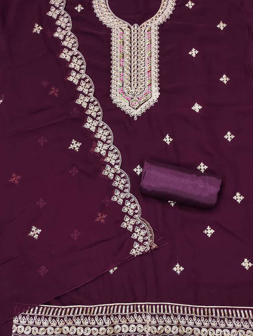 women embroidered unstitched suit set - 21284187 - Standard Image - 2