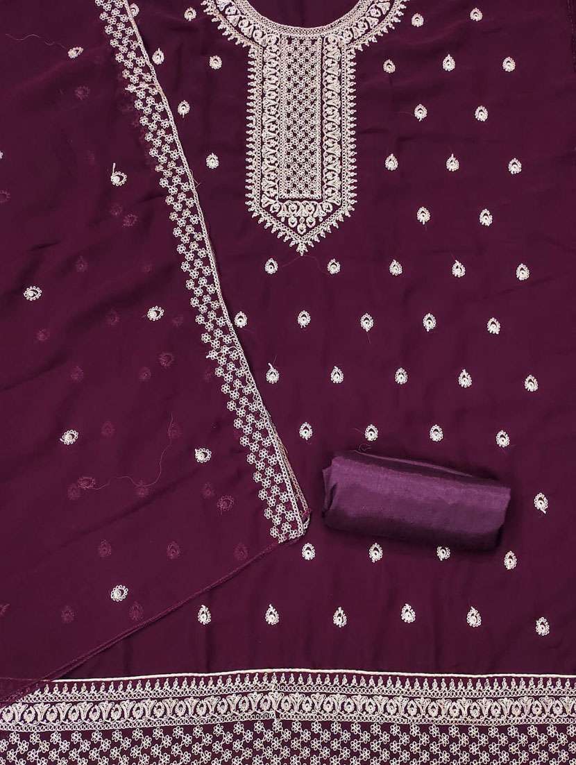 women embroidered unstitched suit set - 21284193 - Standard Image - 2