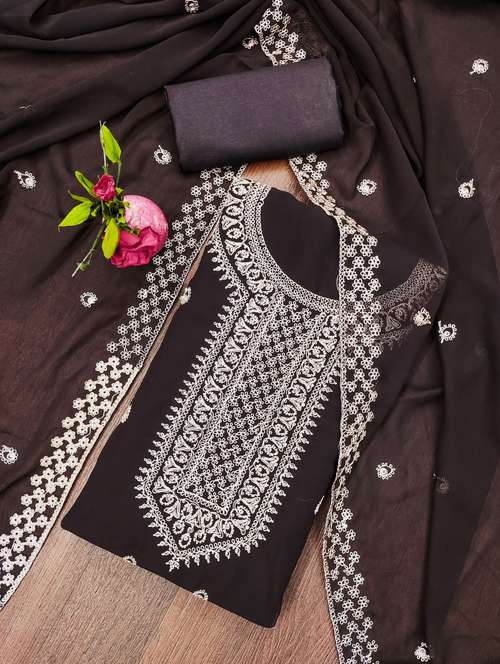 women embroidered unstitched suit set - 21284196 -  Standard Image - 0