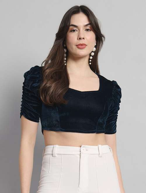 women solid regular stitched blouse - 21285972 -  Standard Image - 0