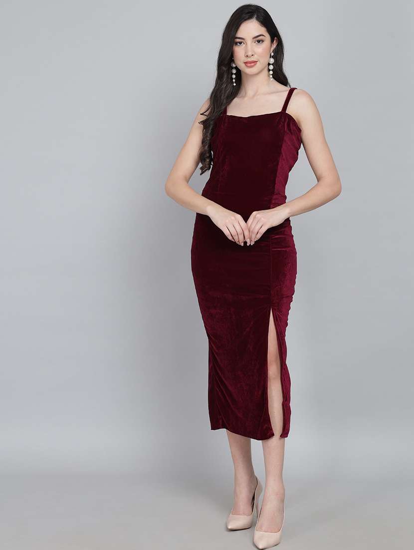 red velvet bodycon dress - 21285988 - Zoom Image - 0