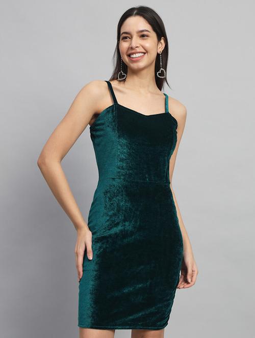 women solid shoulder strap bodycon dress - 21286024 -  Standard Image - 0