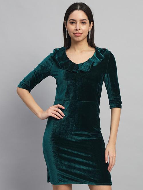 blue velvet bodycon dress - 21286039 -  Standard Image - 0