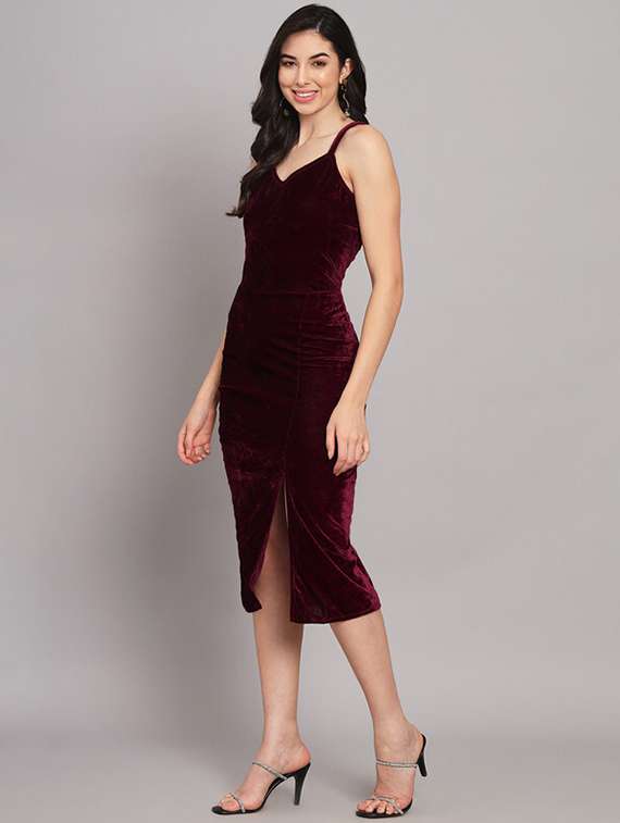 women solids bodycon dress - 21286142 -  Standard Image - 2