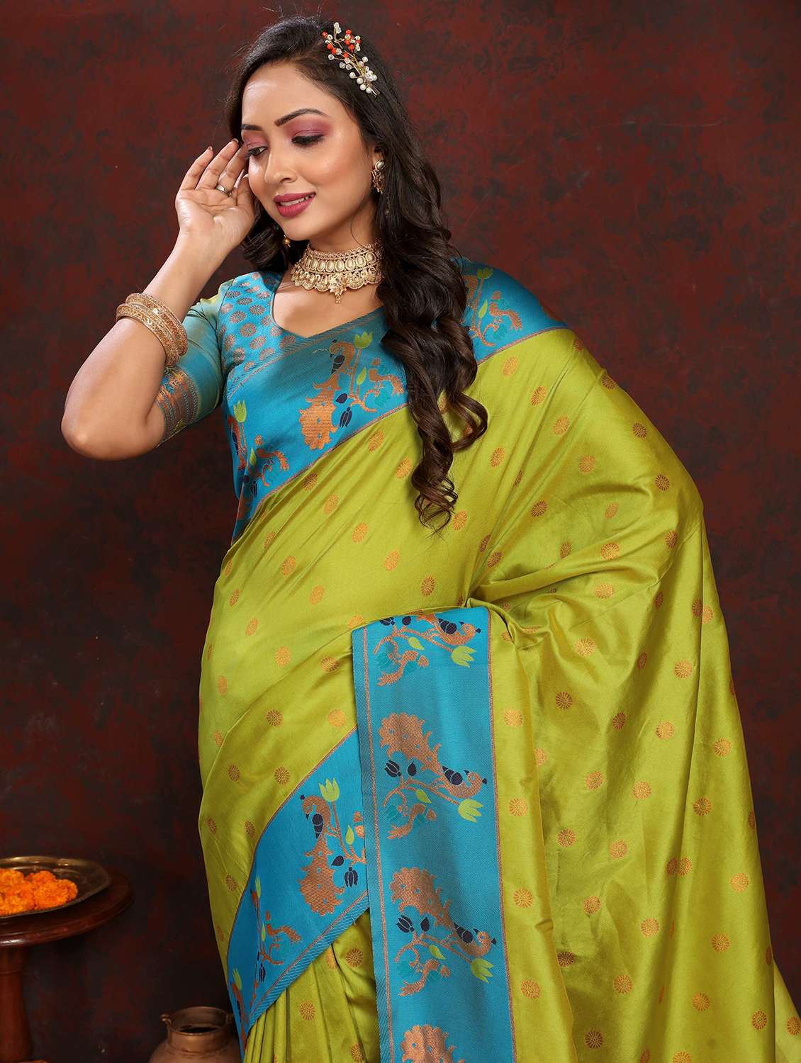women self design paithani saree with blouse - 21286629 - Standard Image - 2