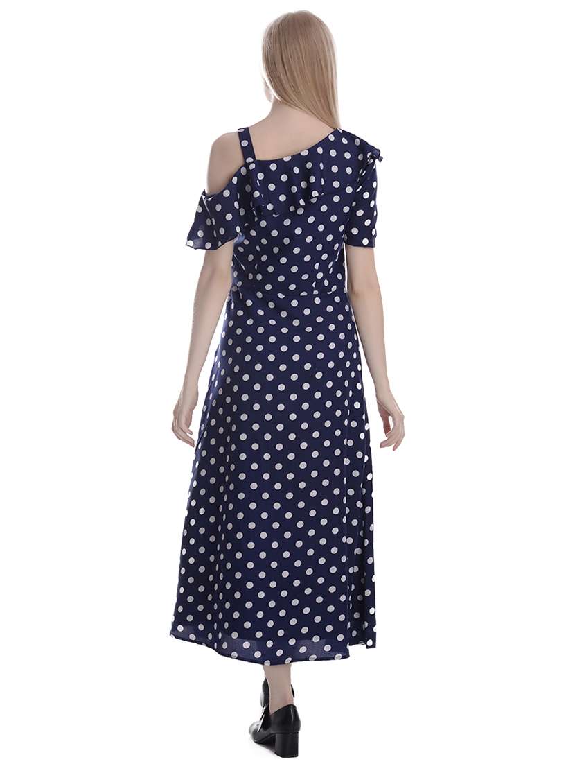 women blue crepe a-line dress - 21286674 -  Standard Image - 2