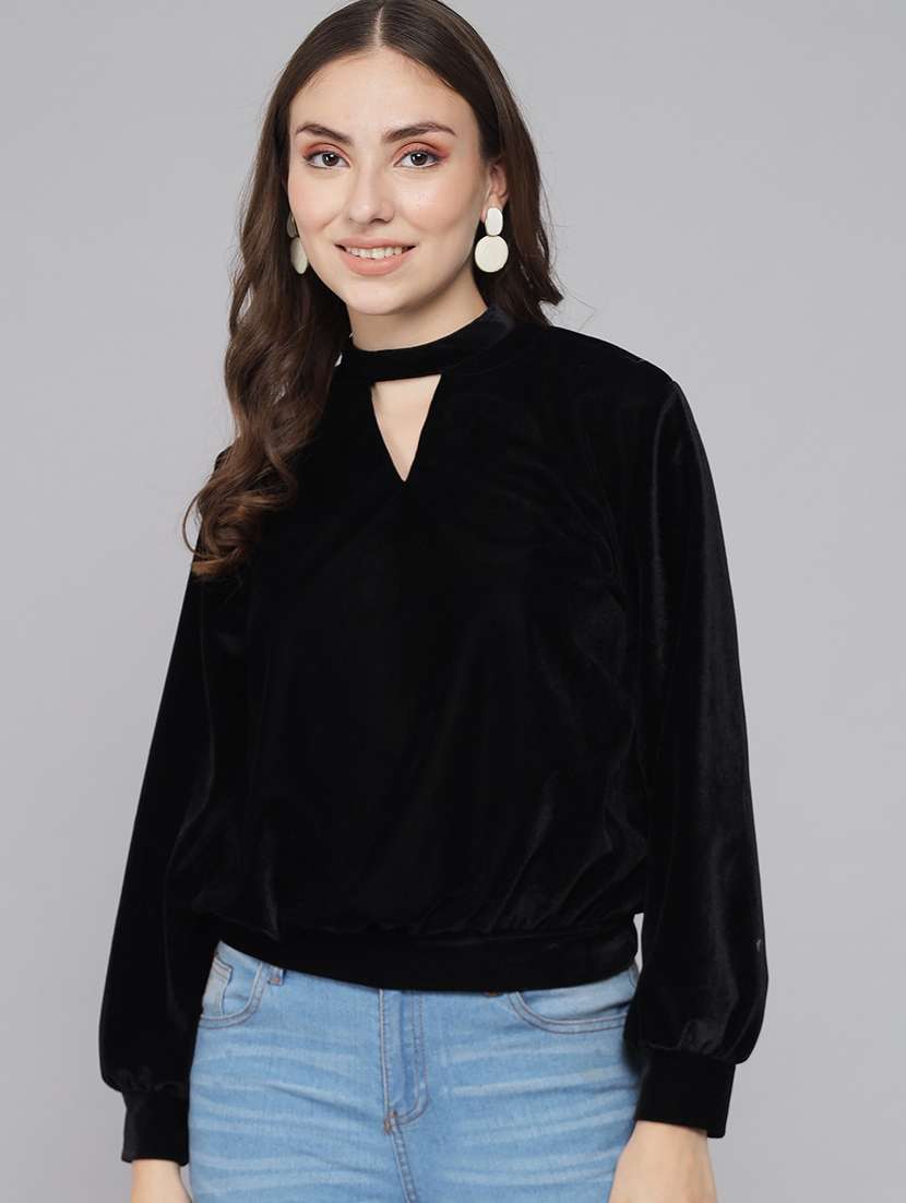 black velvet regular top