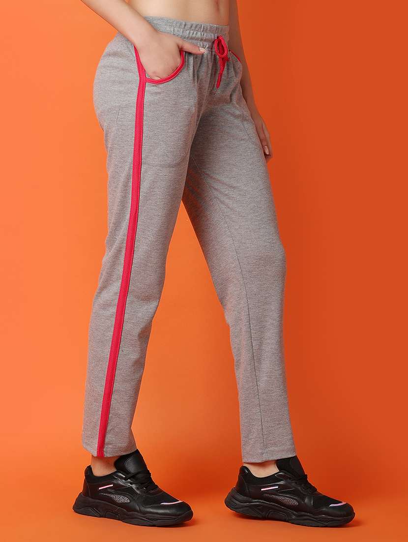 grey melange tapered track pant - 21286903 -  Standard Image - 2