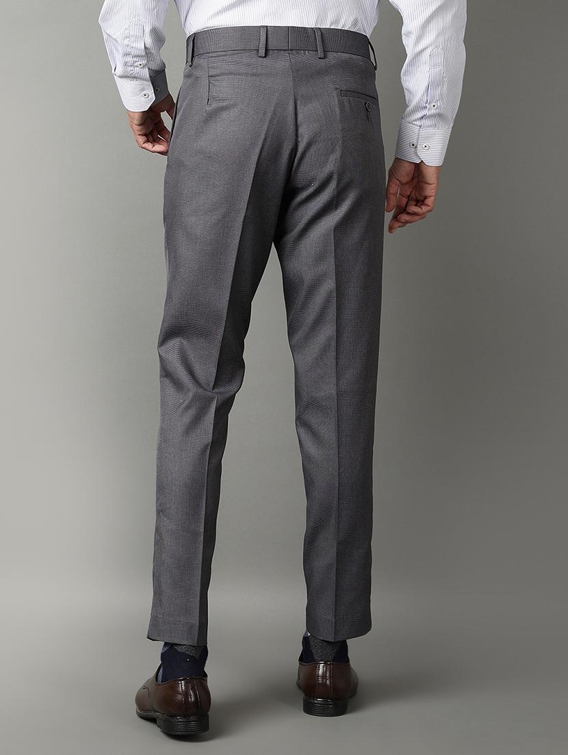 men mid rise solid flat front formal trouser - 21286984 - Standard Image - 2