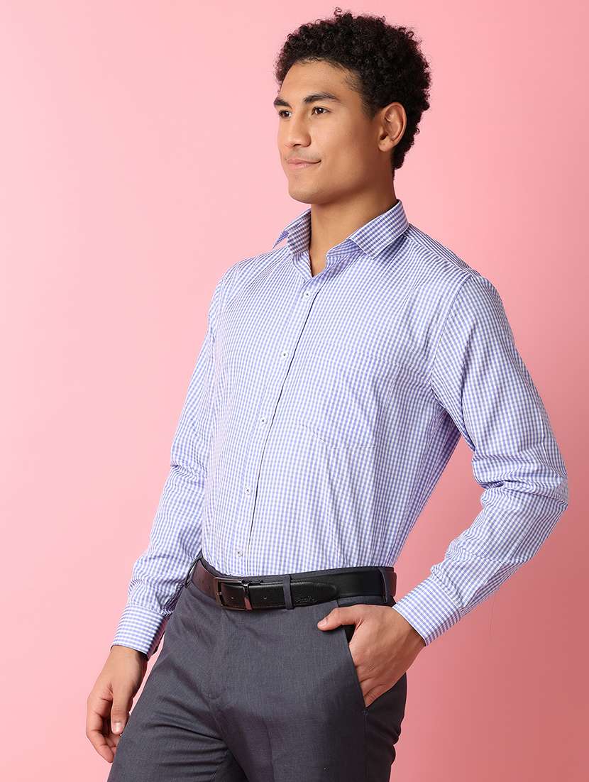 men long sleeves checkered formal shirt - 21287056 -  Standard Image - 2