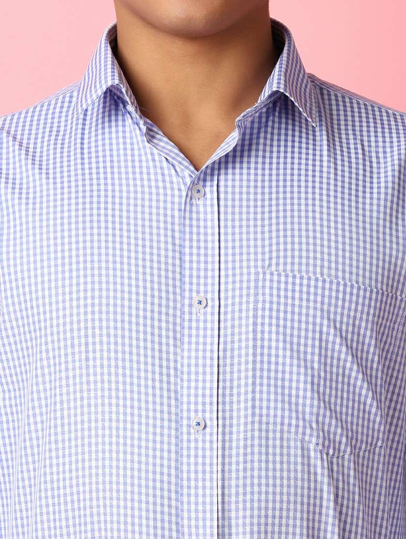 men long sleeves checkered formal shirt - 21287056 -  Standard Image - 7