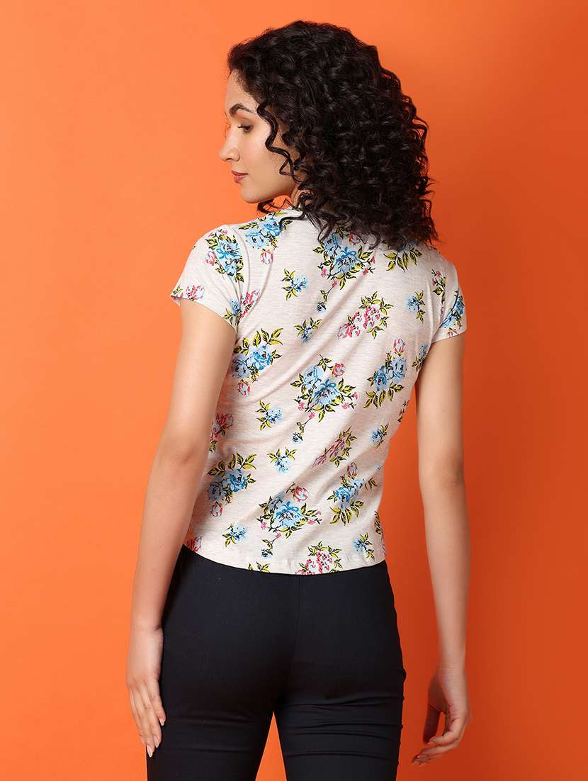 women round neck printed regular t-shirt - 21287064 -  Standard Image - 2