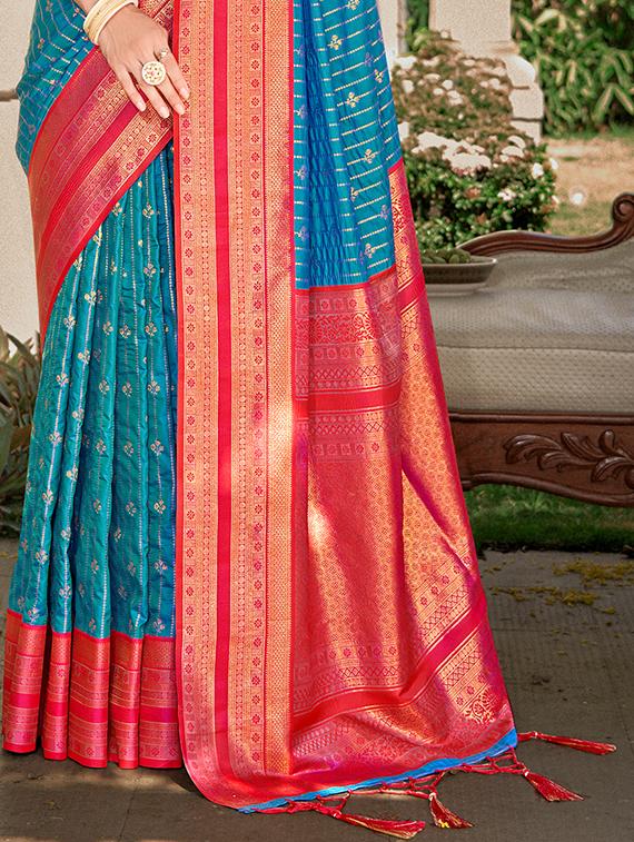 women zari work tussar silk saree with blouse - 21287155 - Standard Image - 2