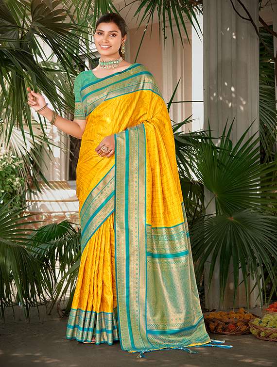 women zari work tussar silk saree with blouse