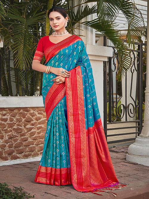 women zari work tussar silk saree with blouse - 21287206 -  Standard Image - 0