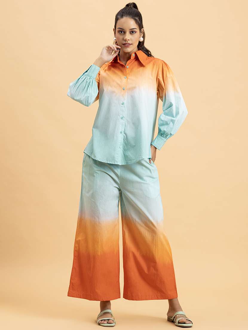 women printed shirt and trouser co-ord set