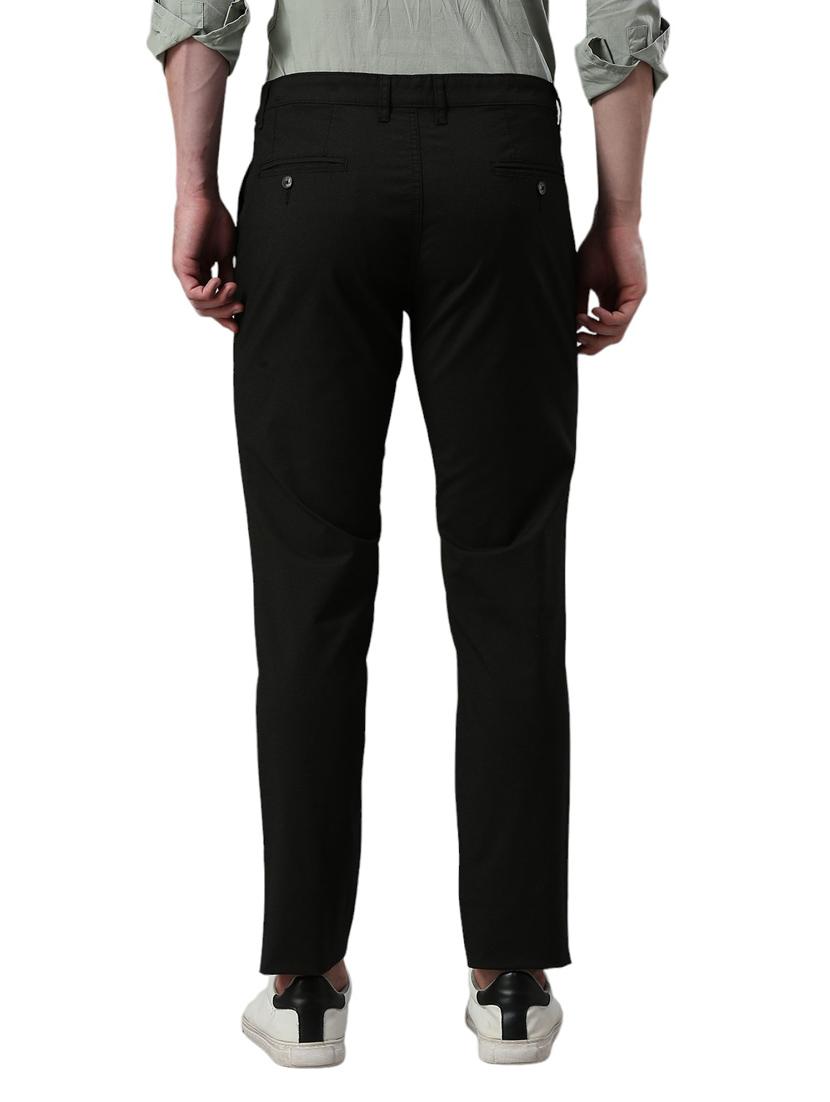 men mid rise solid flat front casual trouser - 21287425 - Standard Image - 2