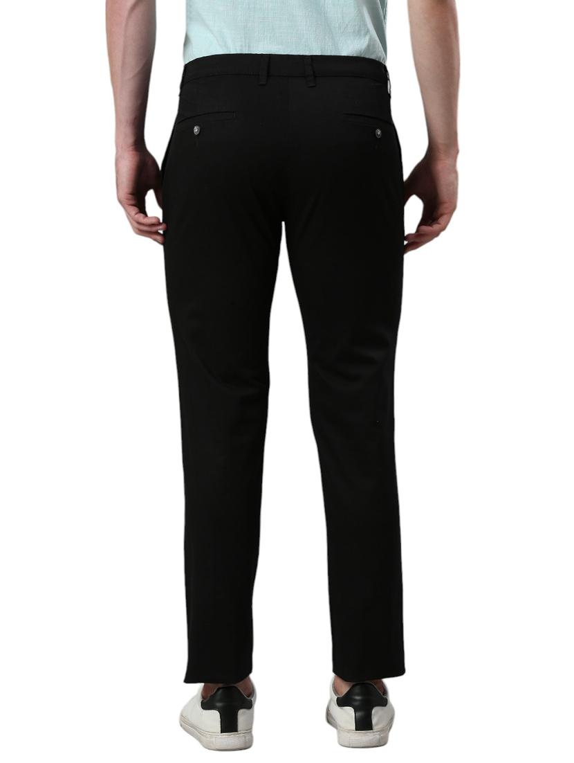men mid rise solid flat front casual trouser - 21287433 - Standard Image - 2