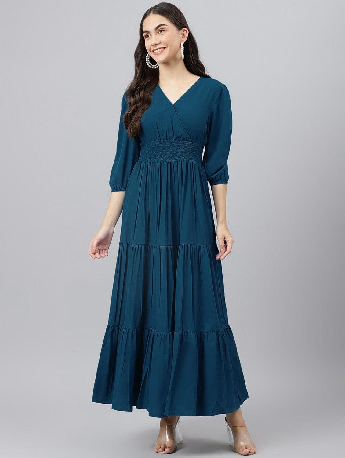 women solid tiered dress - 21287625 -  Zoom Image - 0