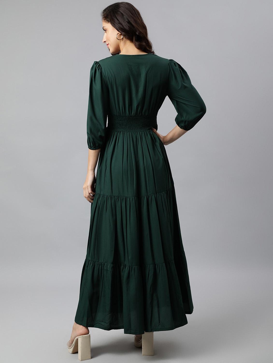 women solid tiered dress - 21287626 - Standard Image - 2