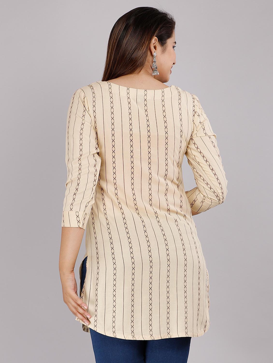 women beige viscose straight kurta - 21288828 - Standard Image - 2
