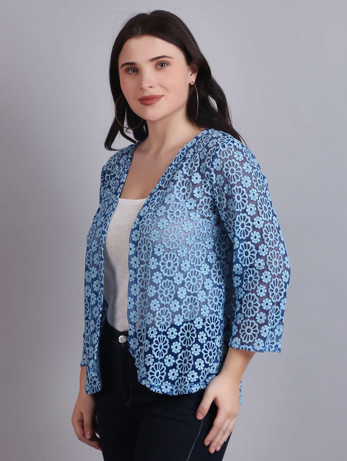 blue lace regular shrug - 21289591 -  Standard Image - 2