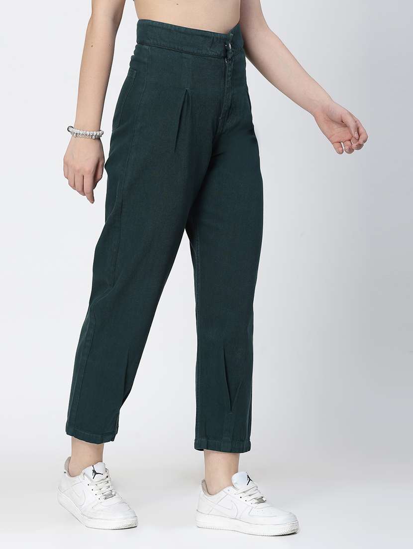 teal green mom fit  jeans - 21290008 -  Standard Image - 2