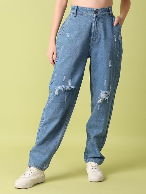women mid-rise blue mom fit jean - 21290208 - Standard Image - 0