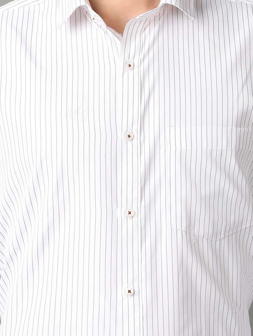 men long sleeves striped formal shirt - 21290324 -  Standard Image - 7