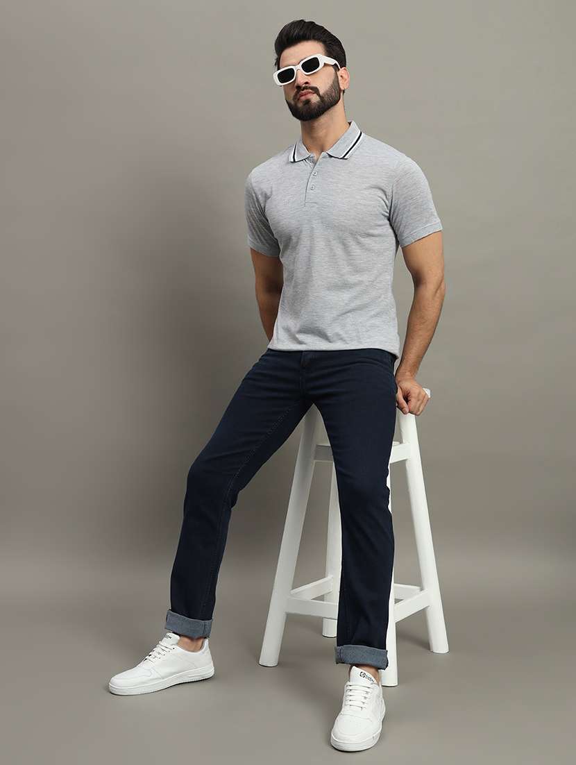 men solid cotton polo t-shirt - 21290359 -  Standard Image - 2