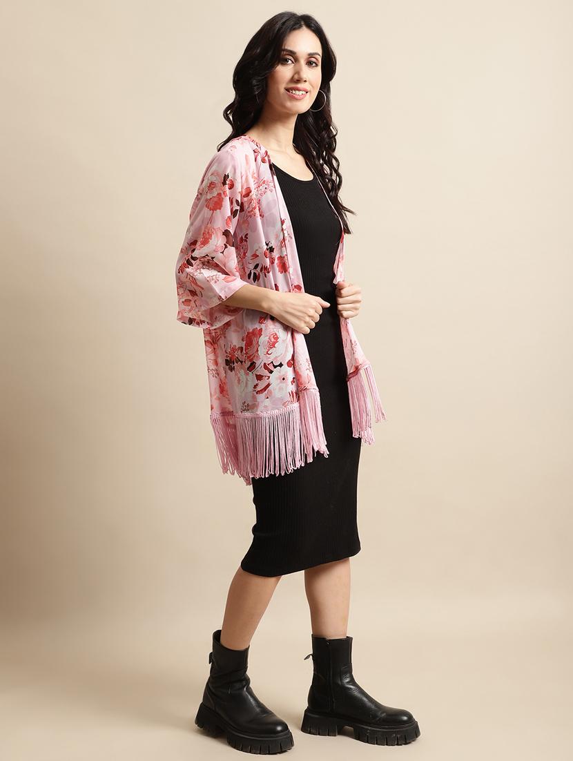 women floral printed regular shrug - 21290716 - Standard Image - 2