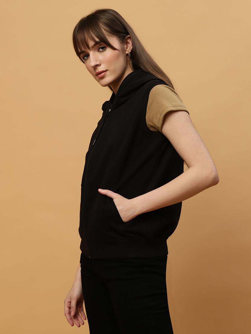 black fleece plain sweatshirt - 21290756 - Standard Image - 2