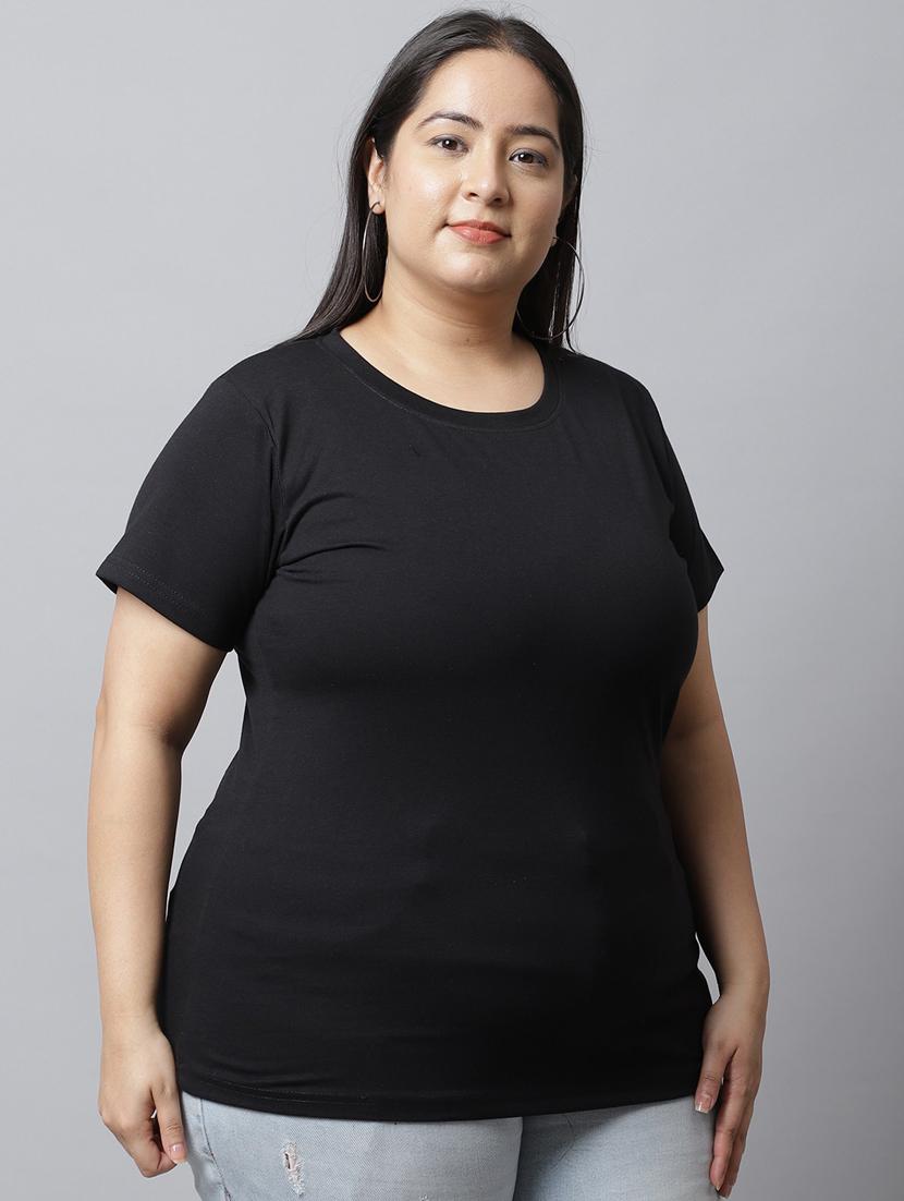 black cotton regular tshirt - 21290783 - Standard Image - 2
