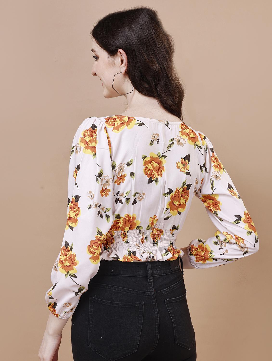 women printed crop top - 21290939 - Standard Image - 2