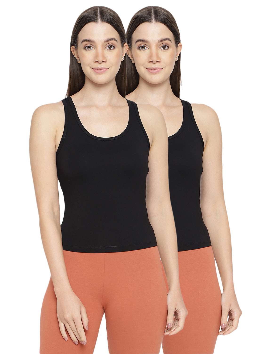 women pack of 2 solid camisoles