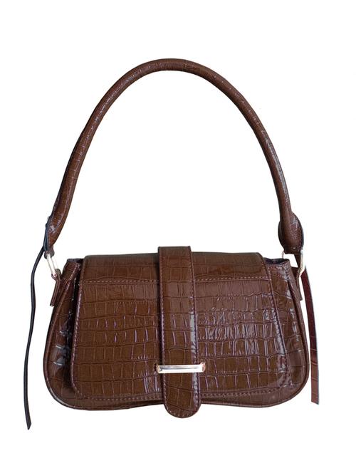 brown leatherette handbag - 21292066 - Standard Image - 0