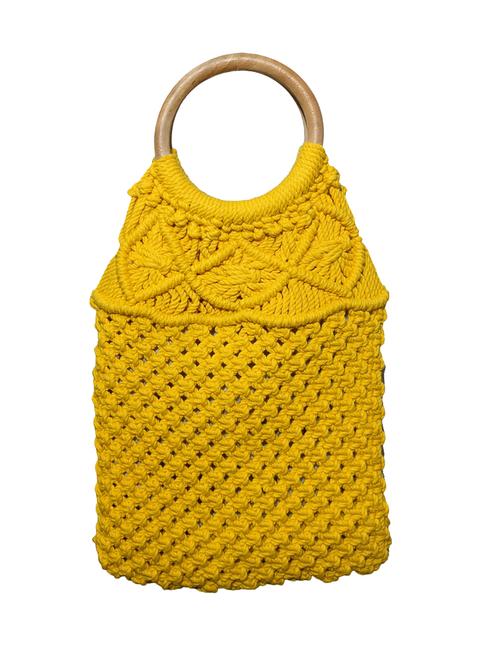 yellow cotton handbag - 21292103 - Standard Image - 0