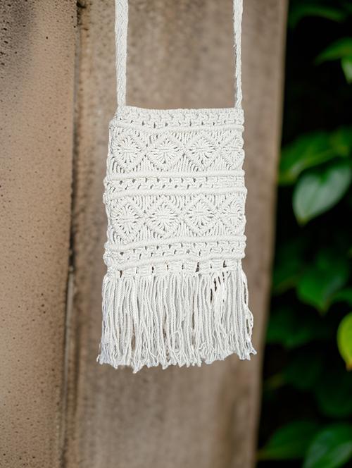women white cotton sling bag - 21292106 -  Standard Image - 0