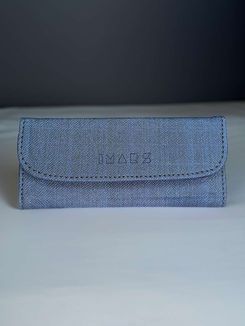 blue leatherette regular pouch - 21292114 - Zoom Image - 0