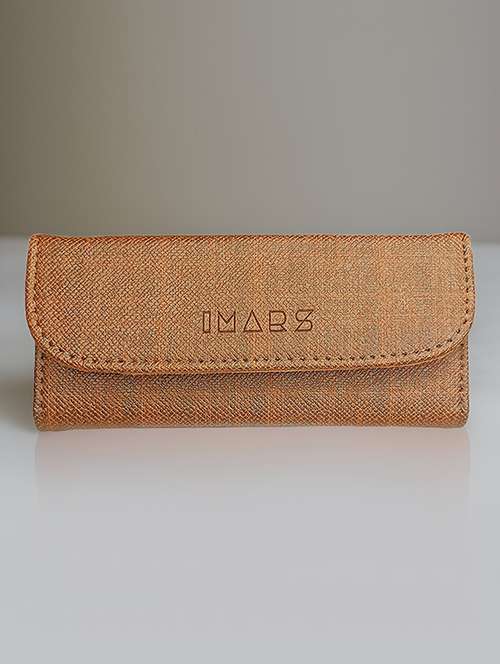 brown leatherette regular pouch - 21292117 - Standard Image - 0
