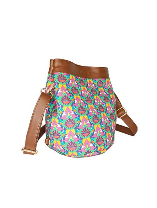 multi colored leatherette sling bag - 21292123 - Standard Image - 0