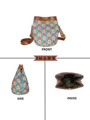 multi colored leatherette sling bag - 21292123 - Standard Image - 3