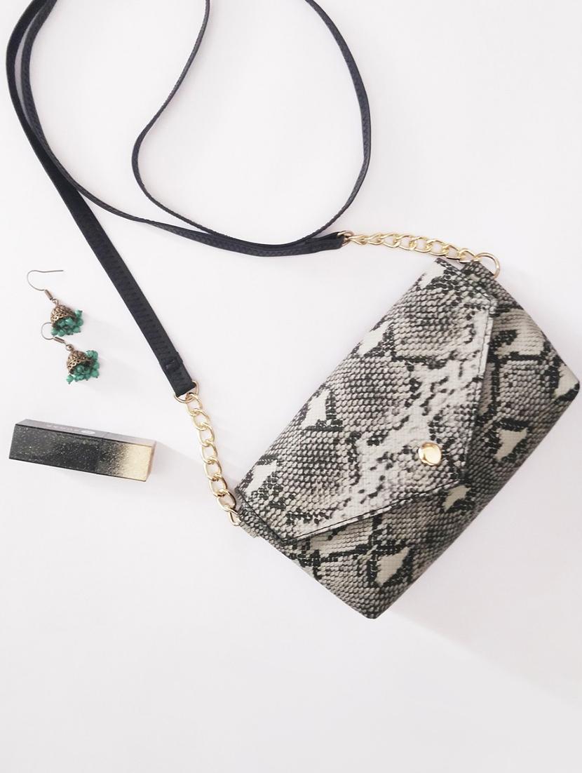 black leatherette sling bag - 21292124 -  Zoom Image - 0